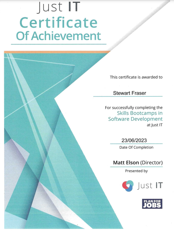 JustIT certificate