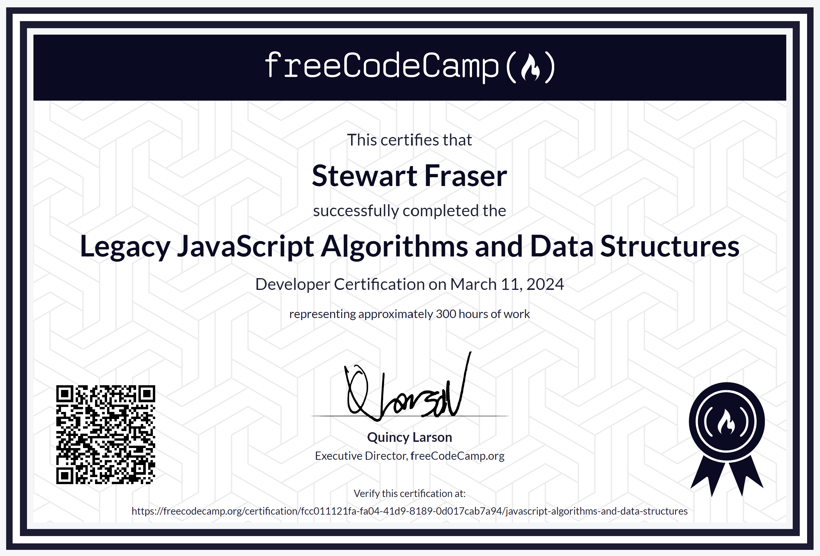 JavaScript FCC certificate